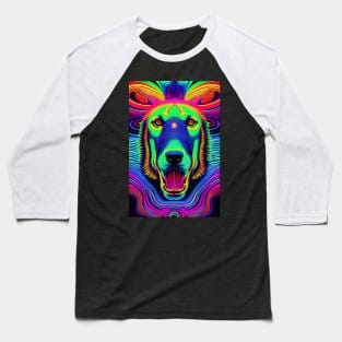 Psychedelic Pop art - DOG Baseball T-Shirt